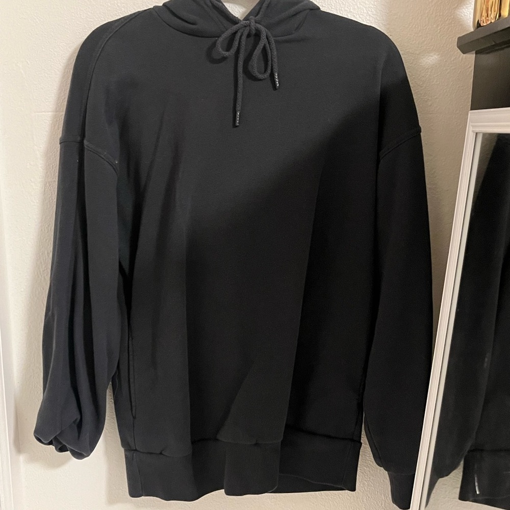 Plain black hoodie